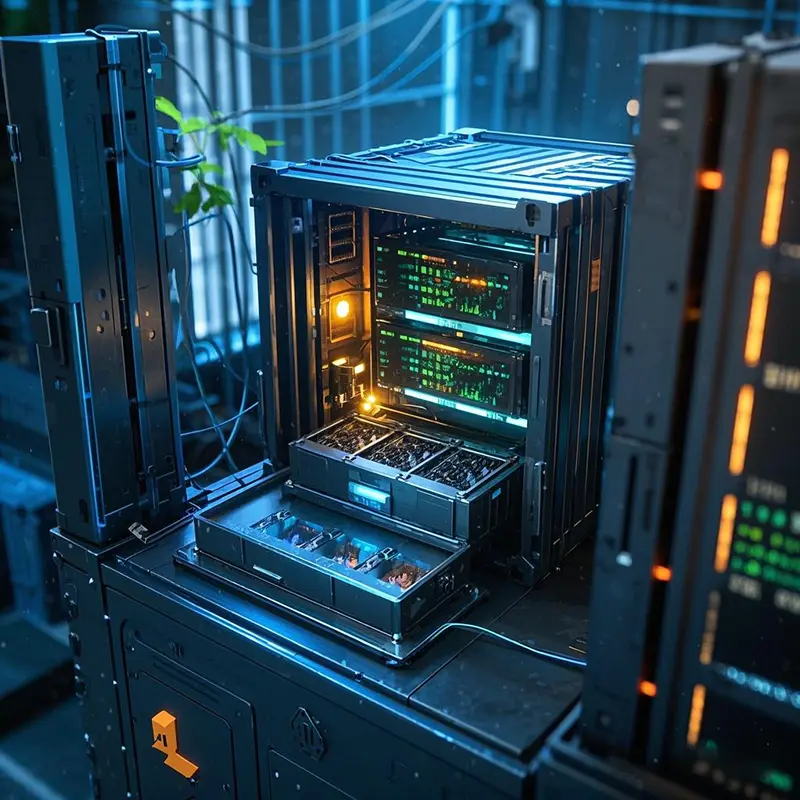 Tubo para sala de computador de contêiner de moeda virtual